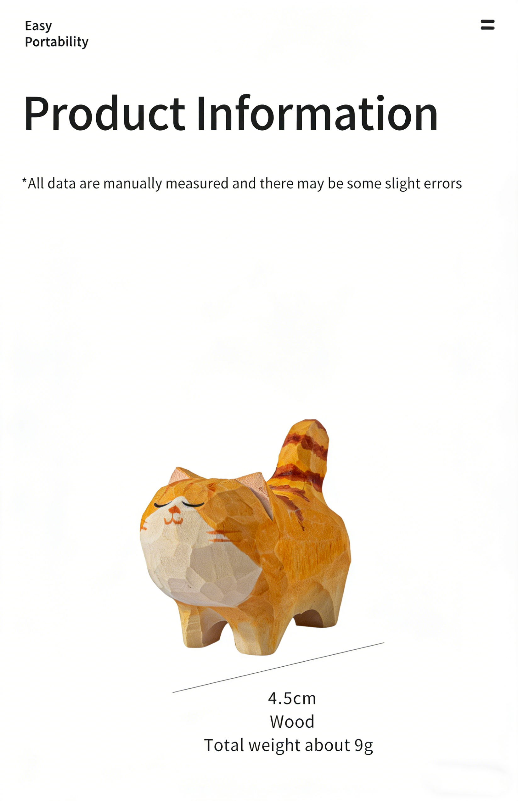 Cute Cartoon Healing Wood-Carved Cat Ornament.png